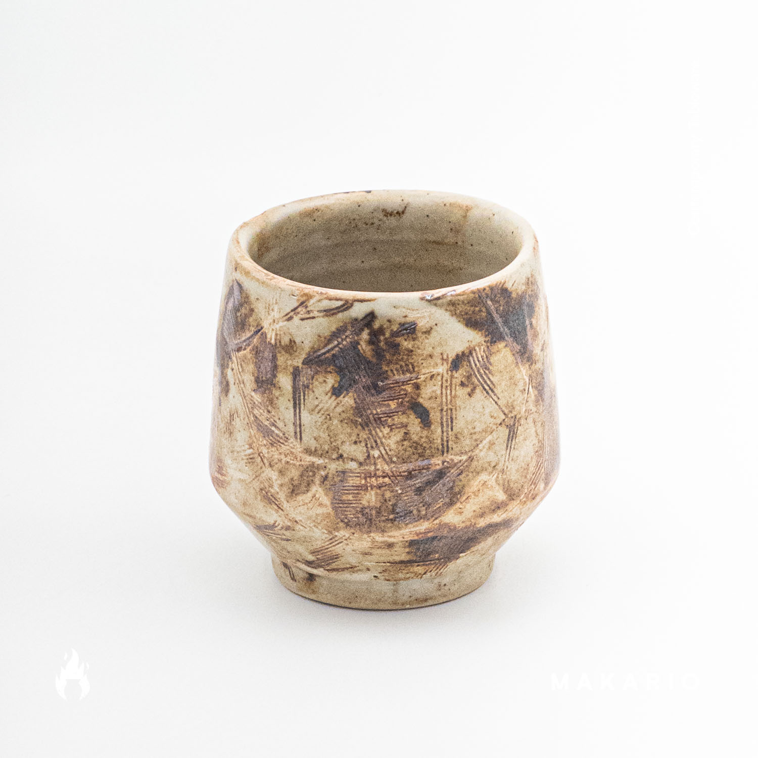 Vaso Angular 12oz-Cafe Oxido Tallado