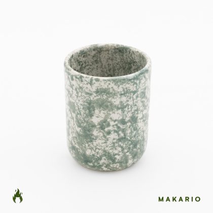 Vaso Boleado 12oz-Blanco Acuarela Verde