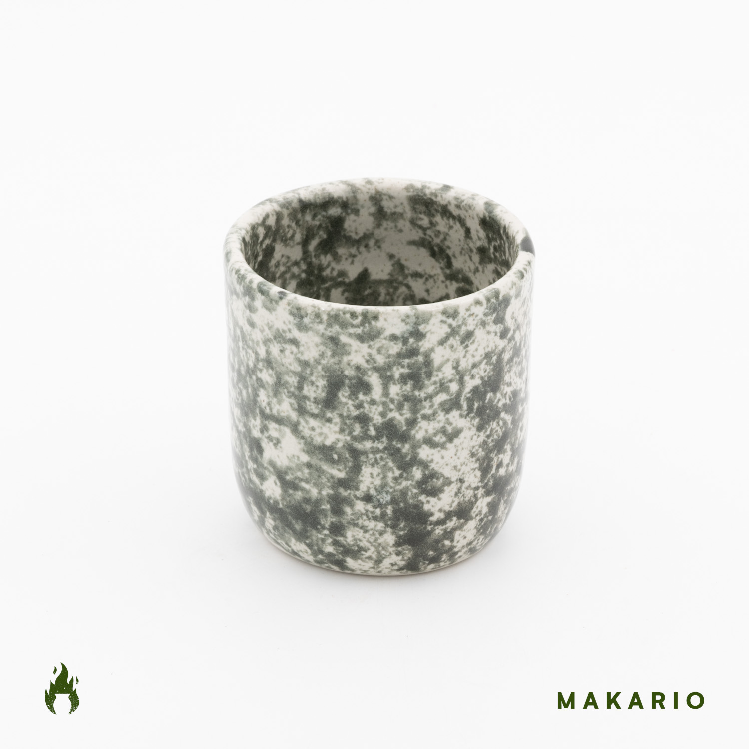 Vaso Boleado 10oz-Blanco Acuarela Verde