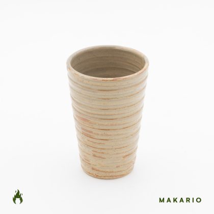 Vaso Conico Rayado 14oz-Oxido Amarillo Brillante