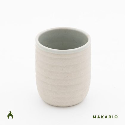 Vaso Boleado Rayado 16oz-Pasta y Esmalte Natural