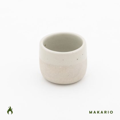 Vaso Recto 2oz-Blanco Mate mitad Pasta Natural