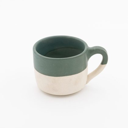 Taza Recta 12oz-Verde Mitad Pasta Natural