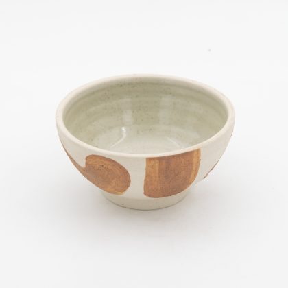 Tazon boleado con Pata 12oz-Formas Barro Interior Brillante