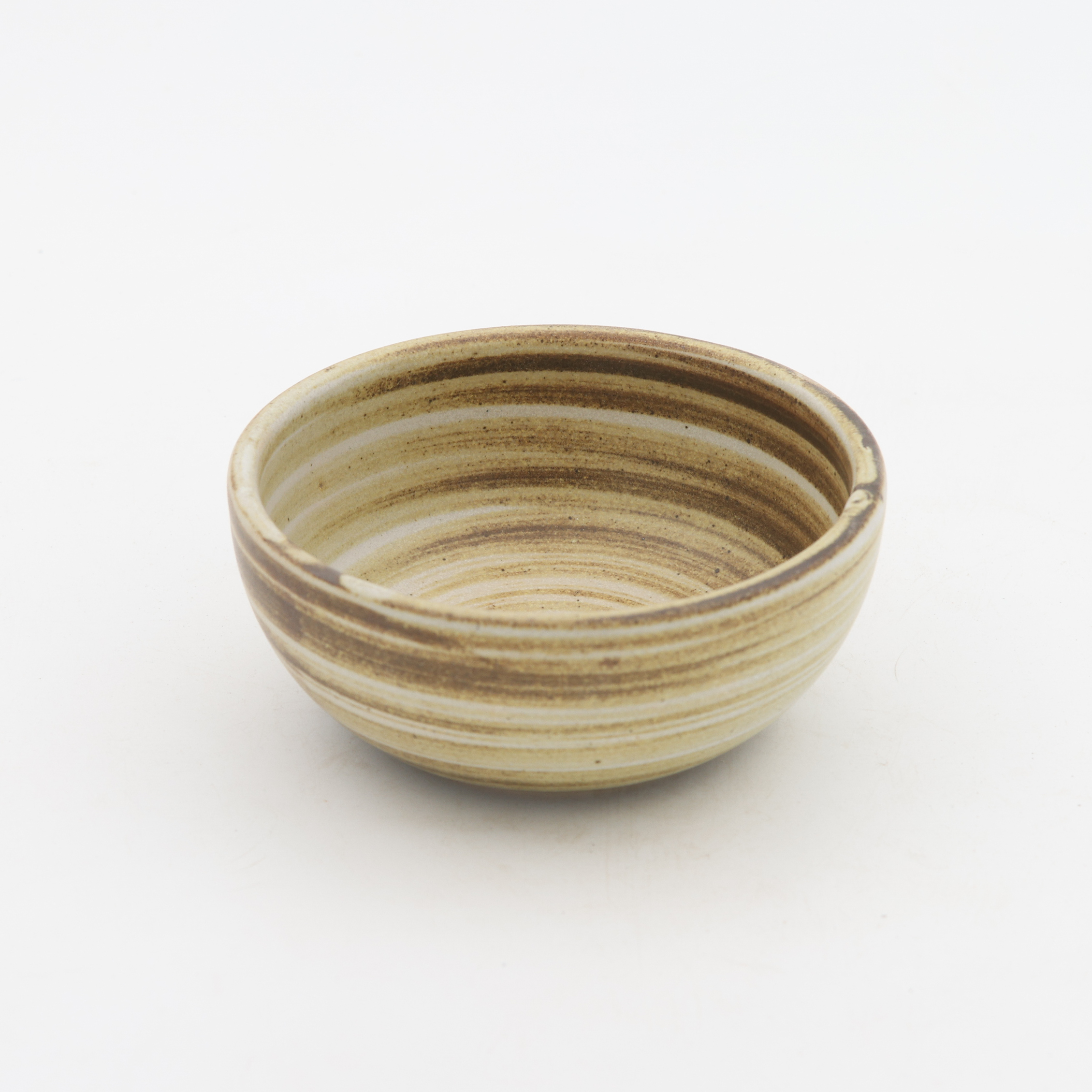 Tazon Chico 12x5cm-Blanco Espiral Cafe