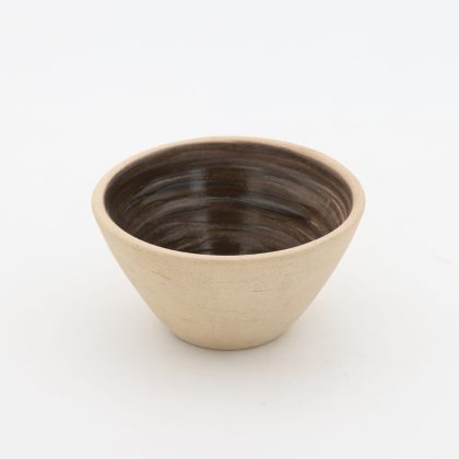 Tazon Conico 14x8cm-Pasta Natural Interior Chocolate