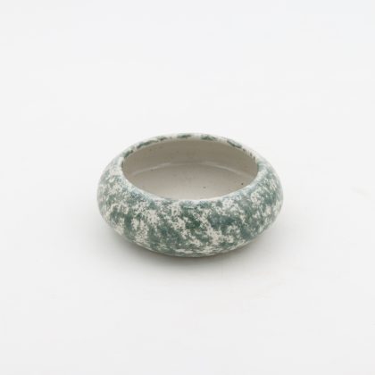 Tazon Borde Curvo 11cm 12oz-Blanco Acuarela Verde