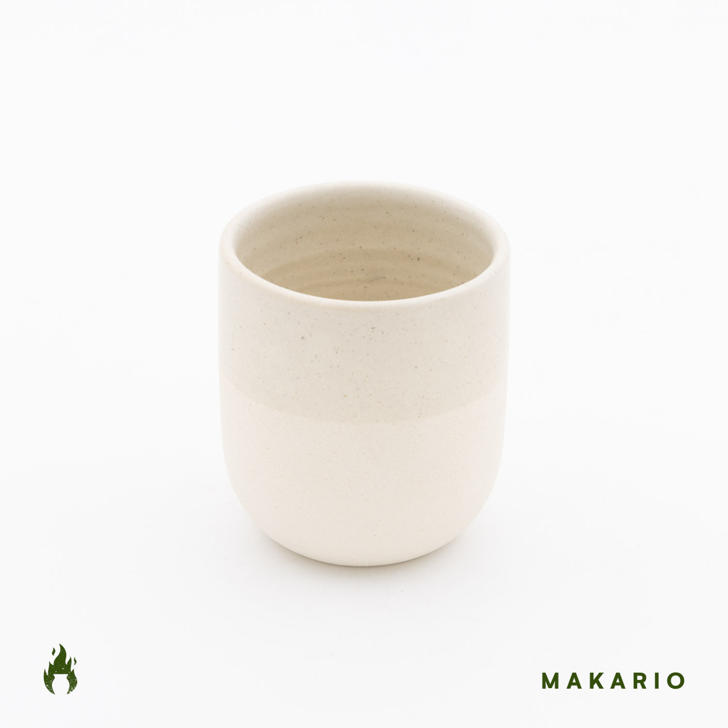 Vaso Boleado 10oz-Blanco Mate mitad Pasta Natural
