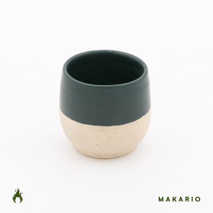 Vaso Oval 5oz-Verde Mate mitad Pasta Natural
