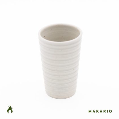 Vaso Conico Rayado 14oz-Blanco Mate