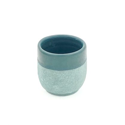 Copita Boleada 2.5oz-Verde Mate Mitad Engobe Verde