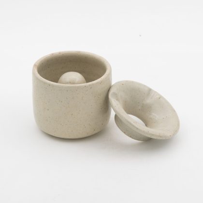 Cenicero con Tapa 9x9cm-Natural Brillante