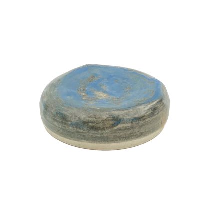 Plato Piedra 16x5cm-Azul Mineral