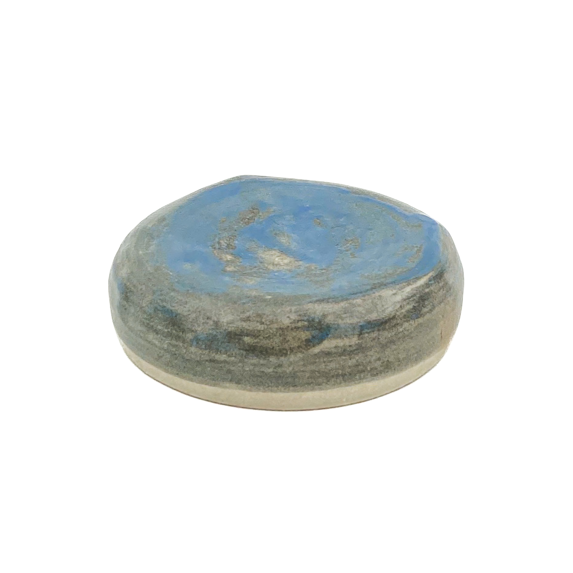 Plato Piedra 16x5cm-Azul Mineral