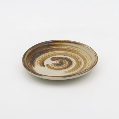 Plato Side / Plato Taza 14cm-Blanco Espiral Cafe