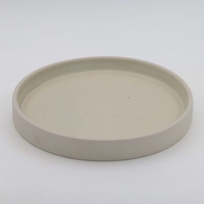Plato Borde Recto 28cm-Blanco Mate
