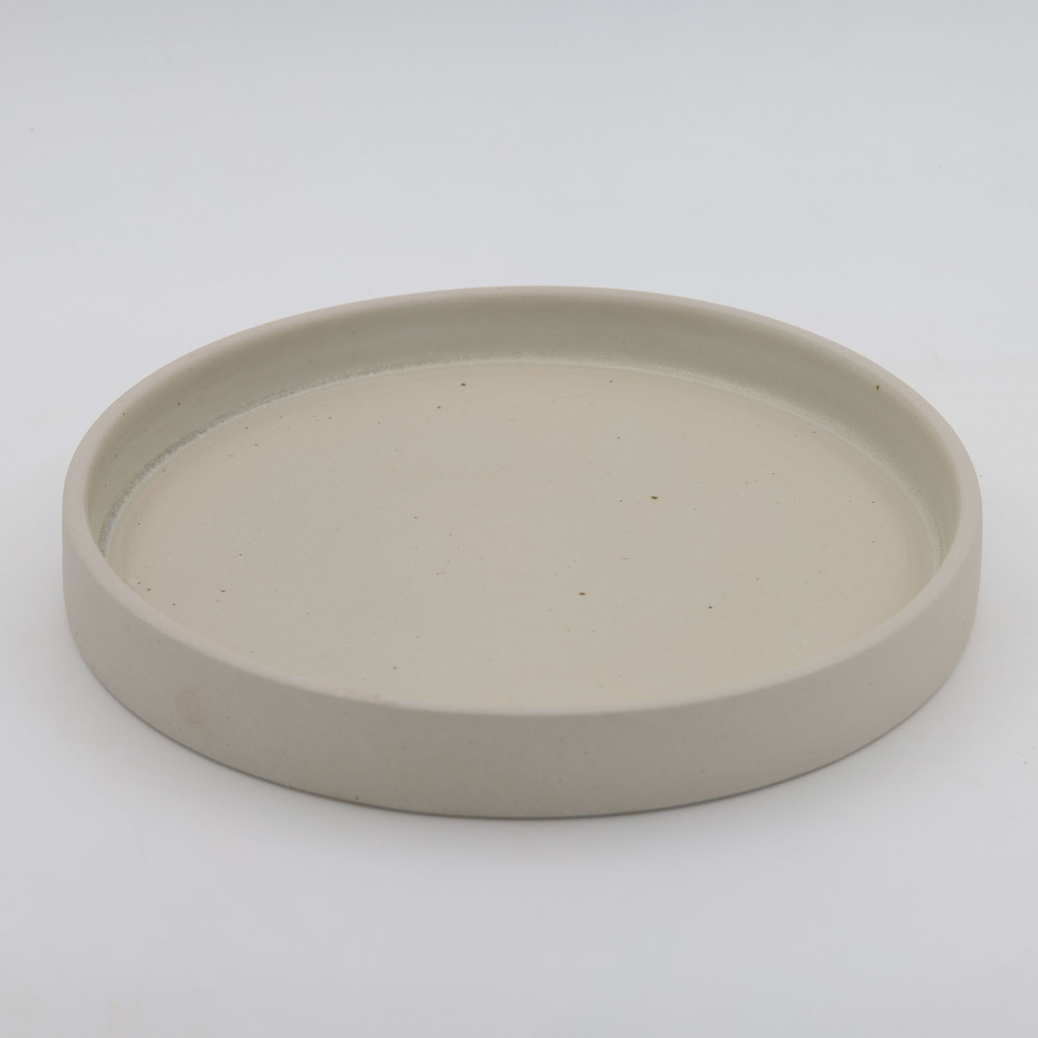 Plato Borde Recto 28cm-Blanco Mate