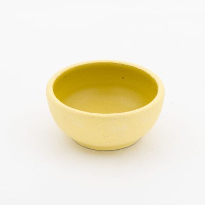 Ramequin Cuenco 3oz-Engobe Amarillo interior Amarillo mate