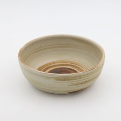 Tazon Boleado con Pata 15x4cm 16oz-Blanco Espiral Cafe