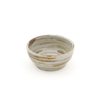 Tazon Boleado con Pata 8oz-Blanco Espiral Cafe