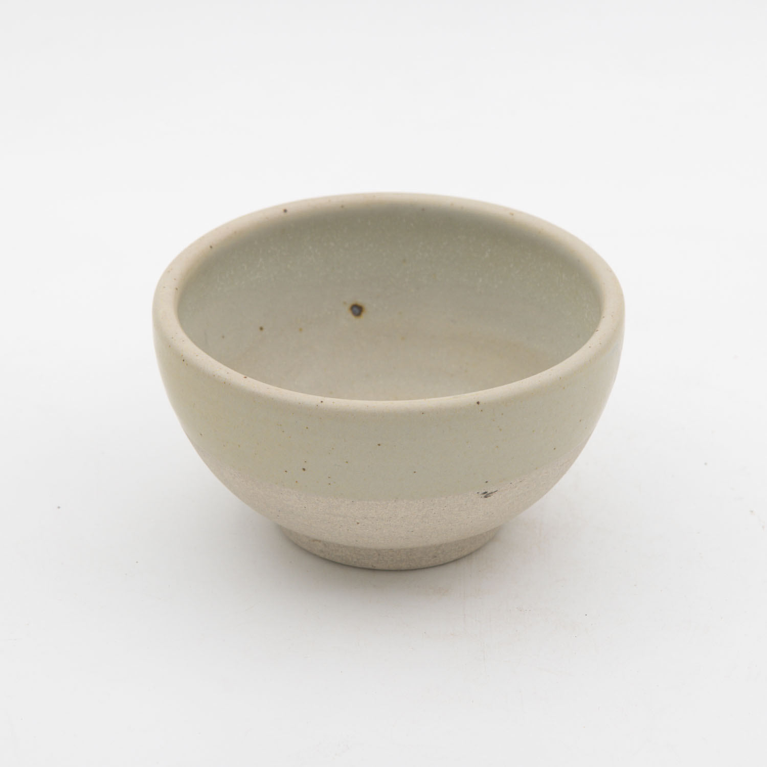 Tazon Boleado con pata 16oz-Blanco Mate mitad pasta natural