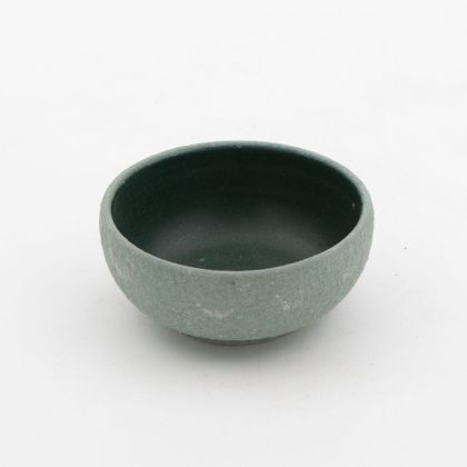 Tazon Chico 9.5x4cm-Engobe Verde interior Verde