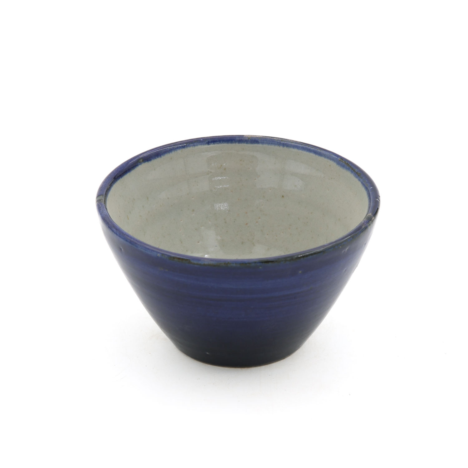 Tazon Conico 10oz-Azul Leche interior Natural Brillante