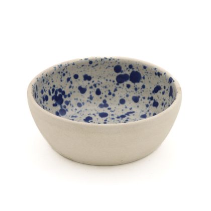 Tazon Cuenco 16x6cm 20oz-Pasta Natural interior Jaspeado Azul Brillante