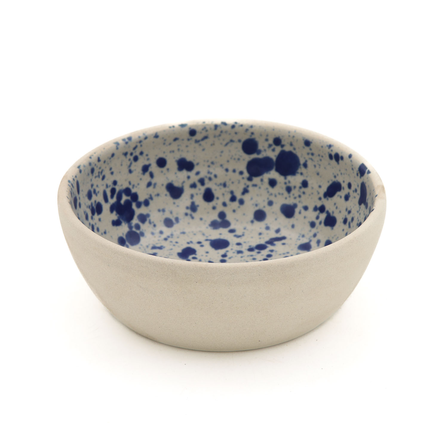 Tazon Cuenco 16x6cm 20oz-Pasta Natural interior Jaspeado Azul Brillante