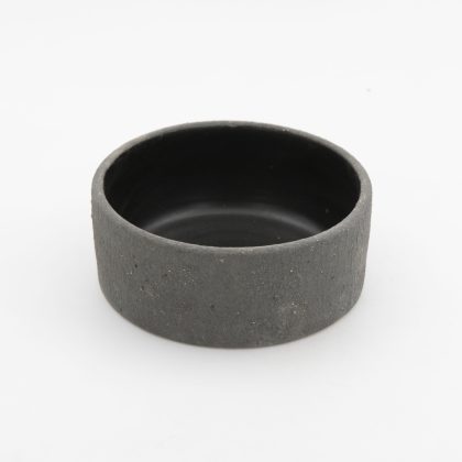 Tazon Recto 15x6cm-Engobe Negro interior negro mate