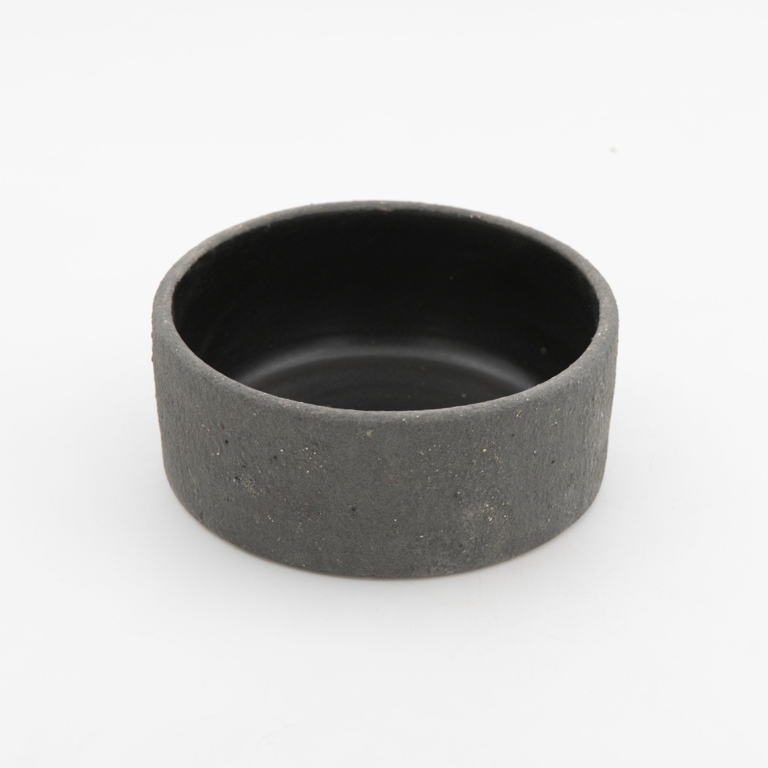 Tazon Recto 15x6cm-Engobe Negro interior negro mate