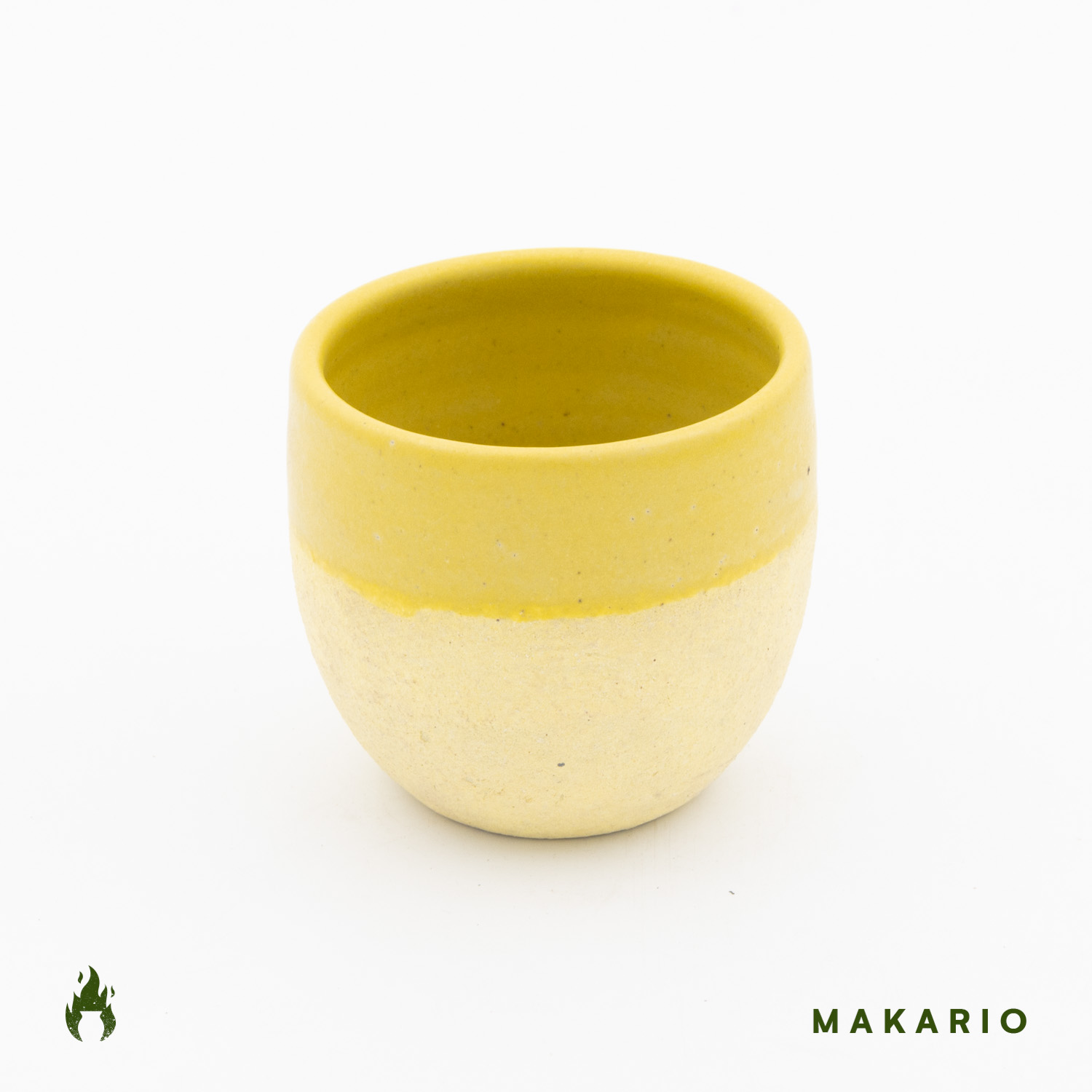 Vaso Oval 8oz-Amarillo mitad Engobe