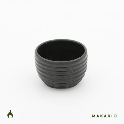 Vaso Oval Rayado 4oz-Negro Mate