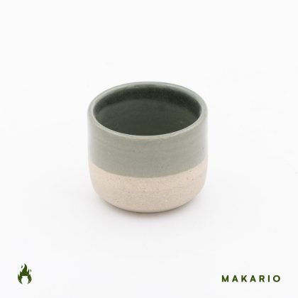 Vaso Recto 4oz-Verde Brillante Todos Santos mitad Pasta Natural