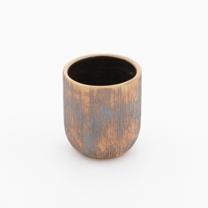 Vaso Boleado 8oz-Tallado Oxido