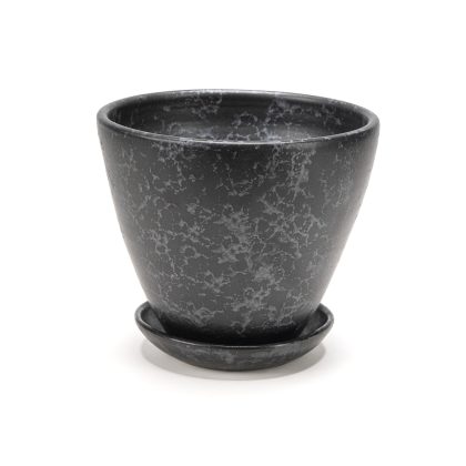 Maceta Boleada 23x20cm-Negro Lumbre