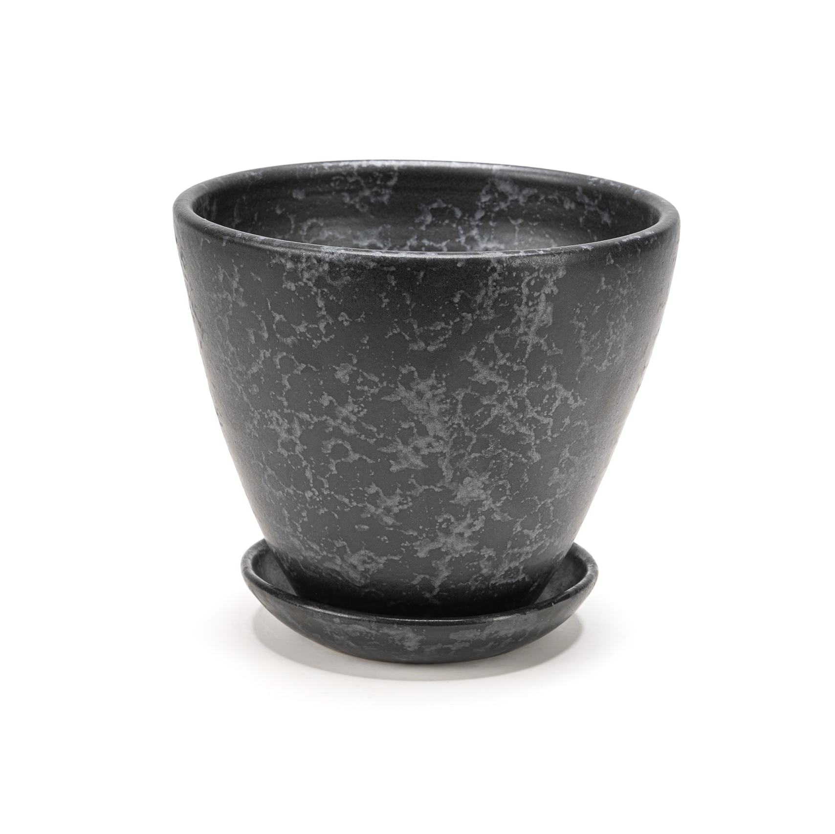 Maceta Boleada 23x20cm-Negro Lumbre