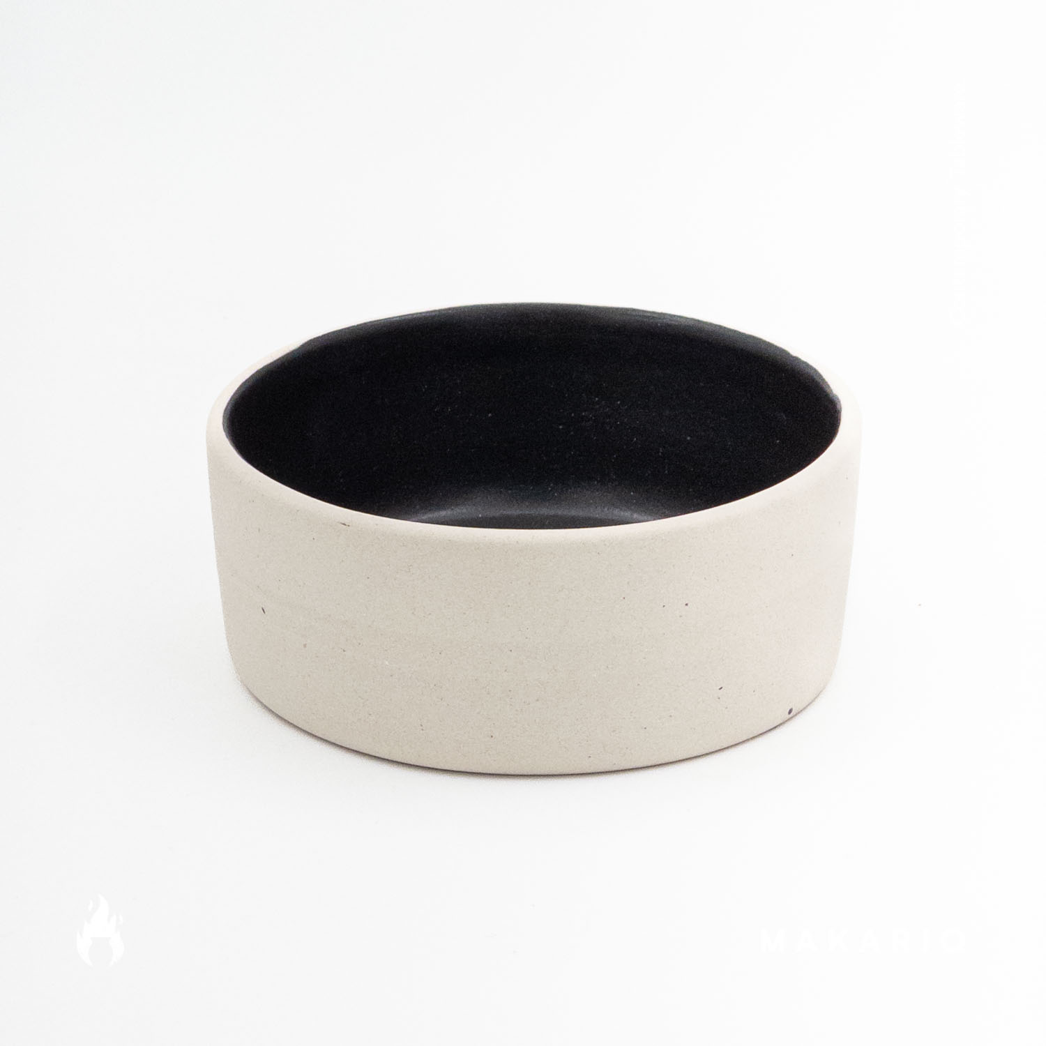 Tazon Recto 15x7cm-Pasta Natural interior Negro mate