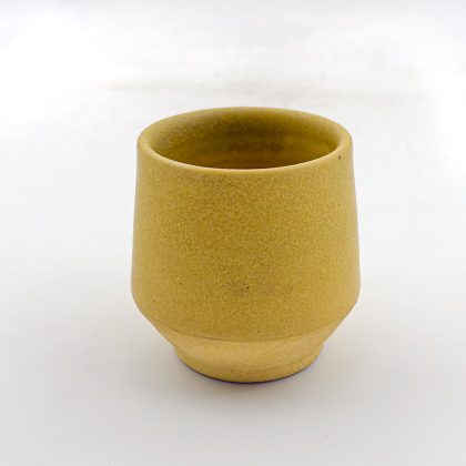 Vaso Angular 12oz-Amarillo Mate Engobe Amarillo