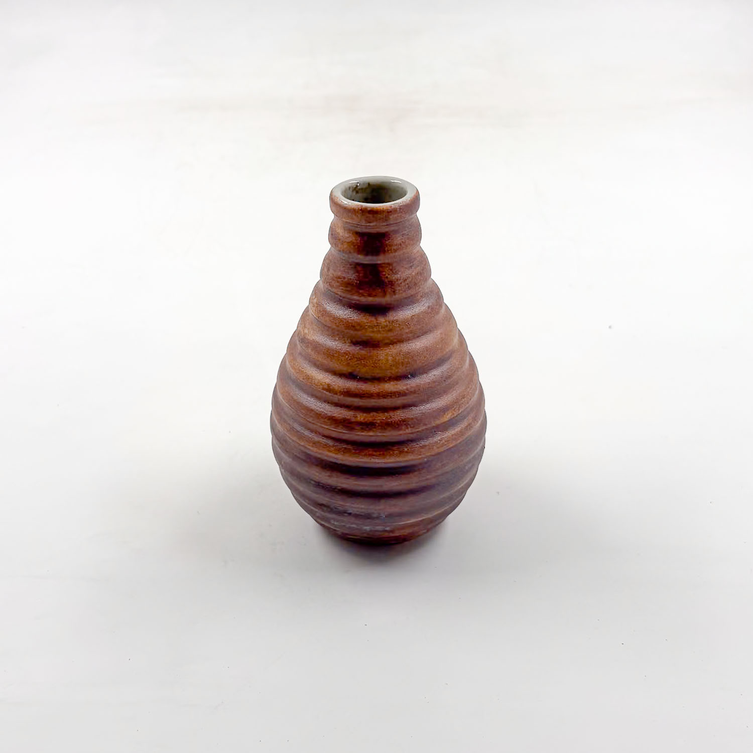 Florero Botella 10oz-Rayado Oxido