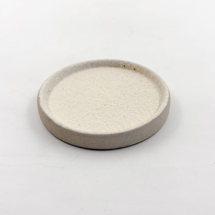 Plato Side / Plato con borde 11x1cm-Engobe Blanco