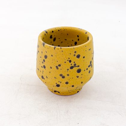 Vaso Angular 12oz-Amarillo Jaspeado Negro