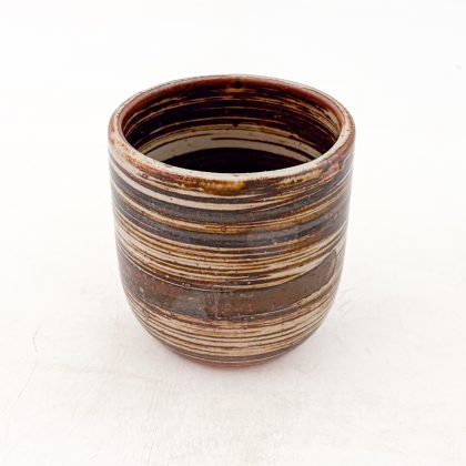 Vaso Boleado 10oz-Cortado Café y Blanco