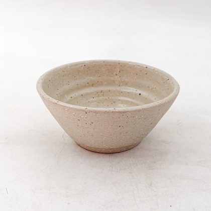 Tazon Conico Con Pata 13x7cm-Arcilla Interior Natural Brillante