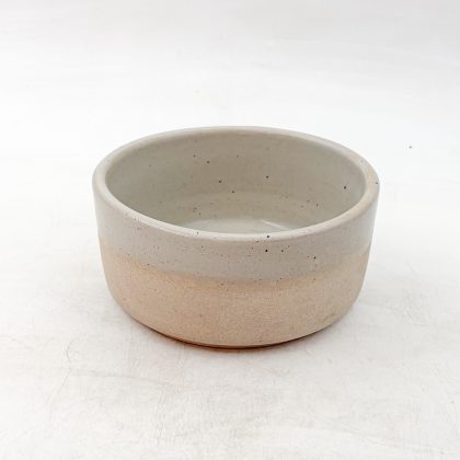 Tazon Recto 15X7cm-Blanco Mate Mitad Pasta Natural