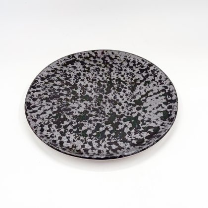 Plato Plano 28cm-Negro Lumbre y Negro Mate