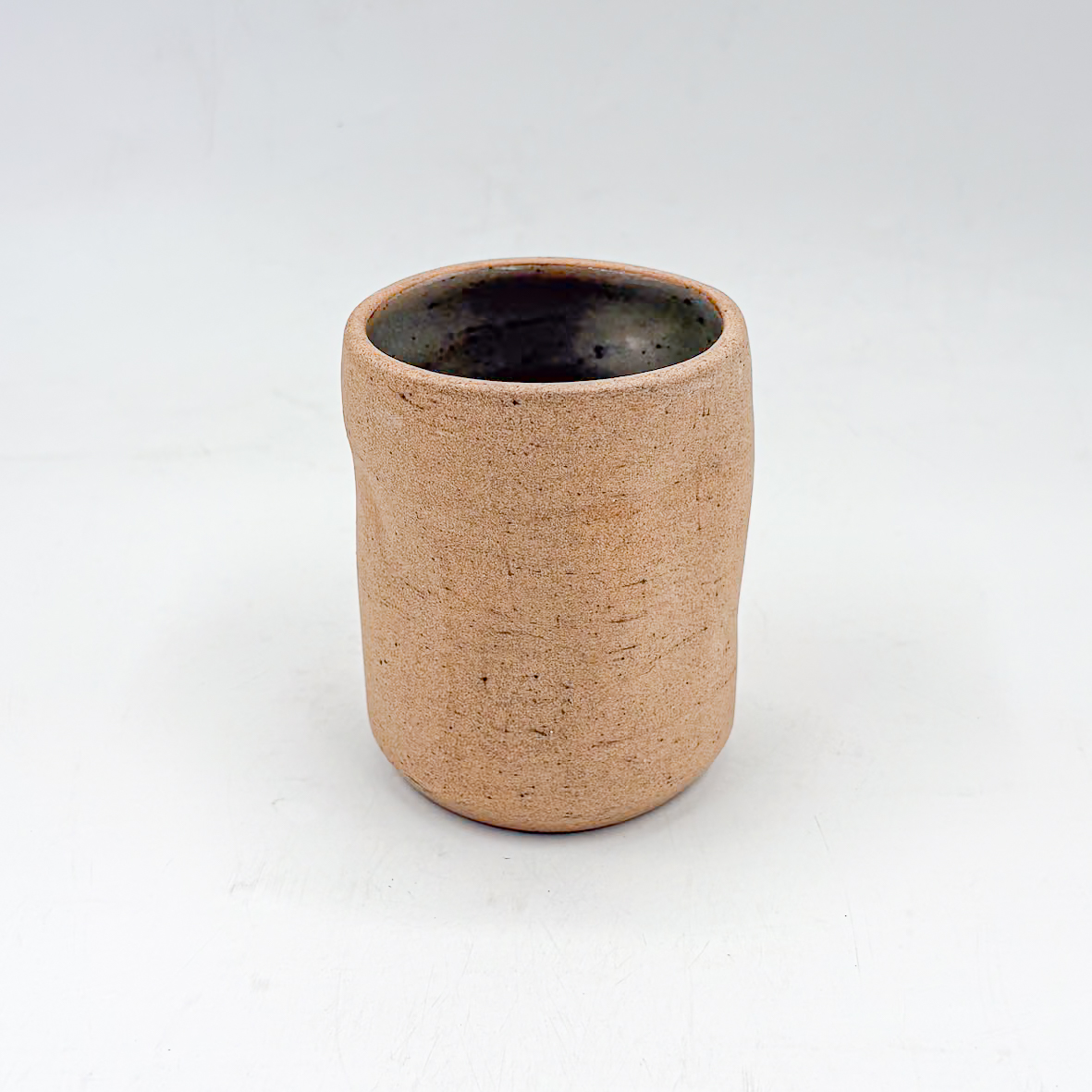 Vaso Recto Irregular 10oz-Pasta Oxido Interior Natural Brillante