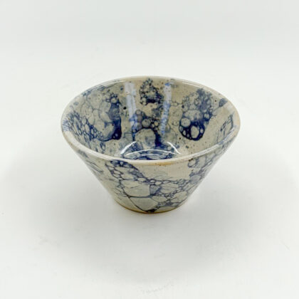 Tazon Conico 15x9cm-Blanco Burbuja Azul