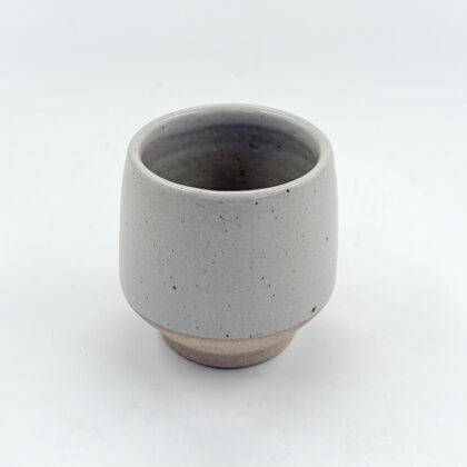 Vaso Angular 12oz-Blanco Mate mitad Pasta Natural