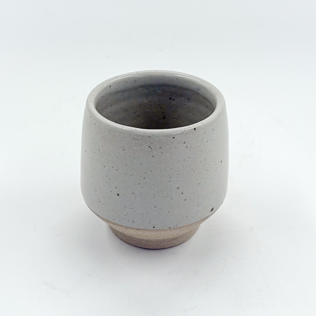 Vaso Angular 12oz-Blanco Mate mitad Pasta Natural